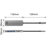USB-C hub 3.0 3x USB-A cardreader PD - afbeelding 5