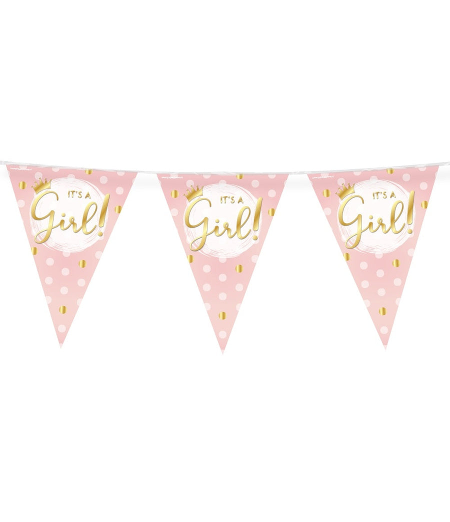 Party Flags foil It's a girl!