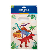 Cadeau tasjes Dino papier 23x16cm 6 stuks - afbeelding 2