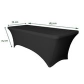 Tafelrok BRASQ 183x76x74cm zwart - afbeelding 3