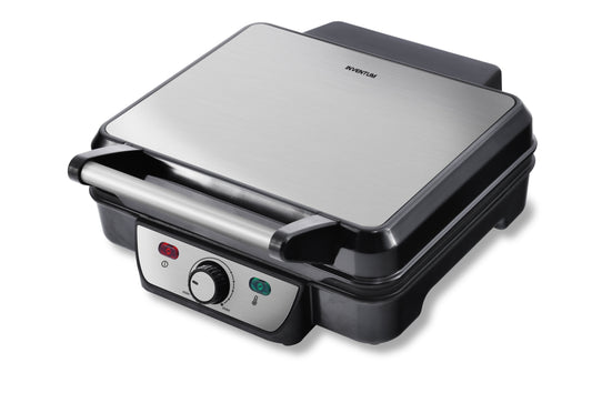 Contactgrill Inventum 1800 Watt zwart RVS
