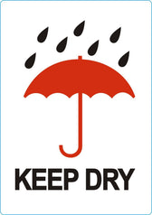 Waarschuwingsetiket keep dry 500 stuks