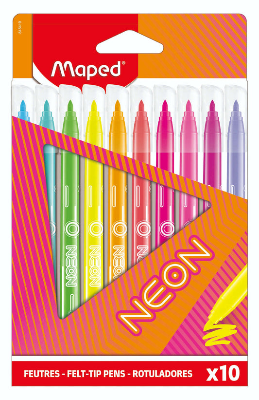 Viltstift Maped Neon set 10 kleuren