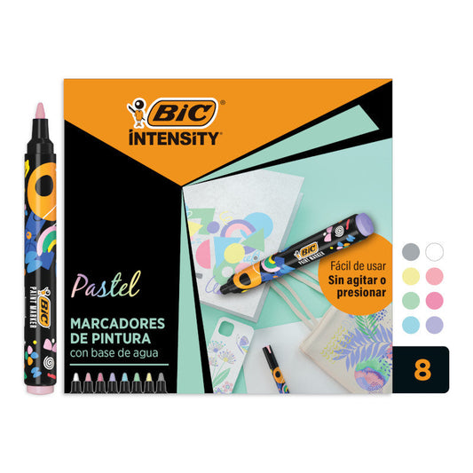 Paintmarker Bic Intensity pastel assorti 8 stuks