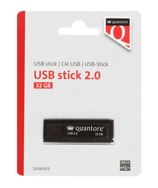 USB-stick Quantore 32GB 2.0 zwart