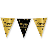 Classy Party flags foil Happy Birthday