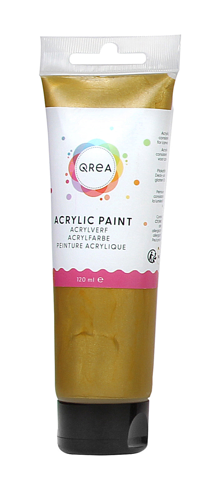 Acrylverf Qrea 120 ml goud