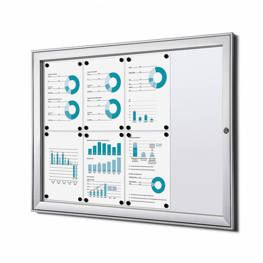 Vitrinebord Quantore luxe 8x A4 B1 gecert zilver