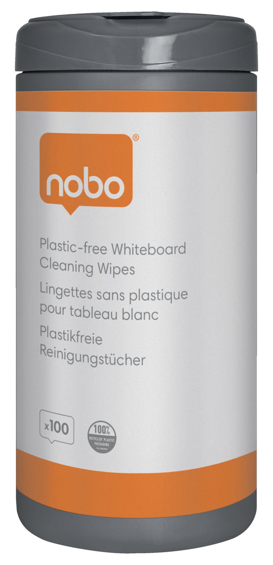 Whiteboardreinigingsdoekjes Nobo plasticvrij 100st