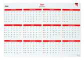 Jaarplankalender 2026 Quantore 48x68cm