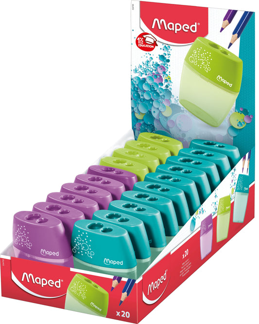 Puntenslijper Maped Shaker 2gaats display 20 stuks