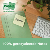 Memoblok Post-it 655-1B recycled 76x127mm geel - afbeelding 6