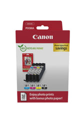 Inktcartridge Canon CLI-581 zwart + 3 kleuren