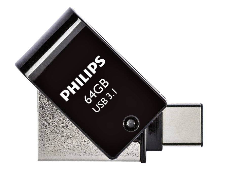USB stick 3.1 Philips USB C 2in1 64GB zwart