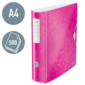 Ordner Leitz WOW active 180° 80mm PP A4 roze - afbeelding 3