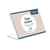 Kaarthouder Europel A7 L-standaard liggend acryl - afbeelding 2