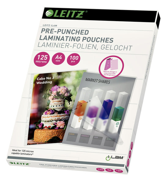 Lamineerhoes Leitz A4 perforatieband 2x125mic EVA