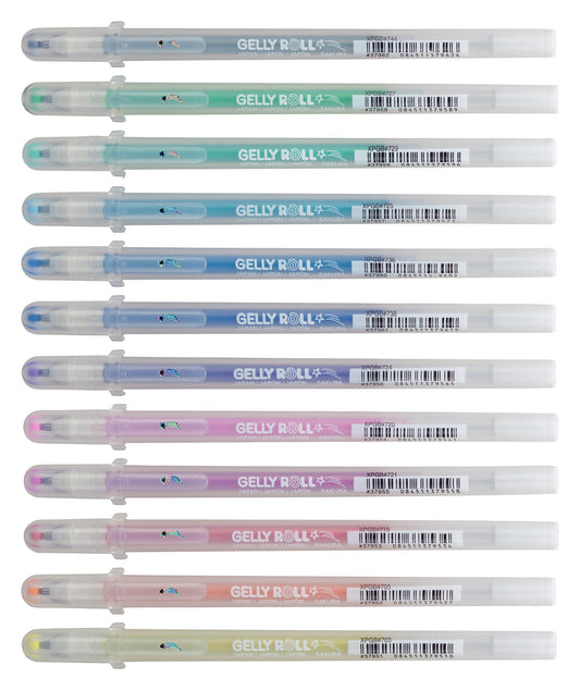 Gelschrijver Sakura Gelly Roll Stardust 12 kleuren