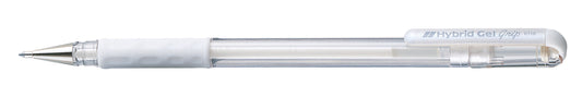 Gelschrijver Pentel K118 Grip M wit