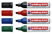 Viltstift edding 500 schuin 2-7mm rood - afbeelding 2