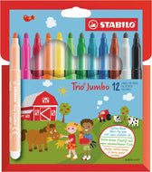 Viltstift STABILO Trio Jumbo 380/12 XL 12st ass