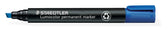 Viltstift Staedtler Lumocolor 350 schuin 2-5mm bl