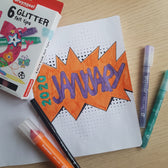 Viltstift Bruynzeel Kids Glitter 6 kleuren - afbeelding 4