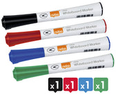Whiteboardmarker Nobo glide rond 1mm ass - afbeelding 4