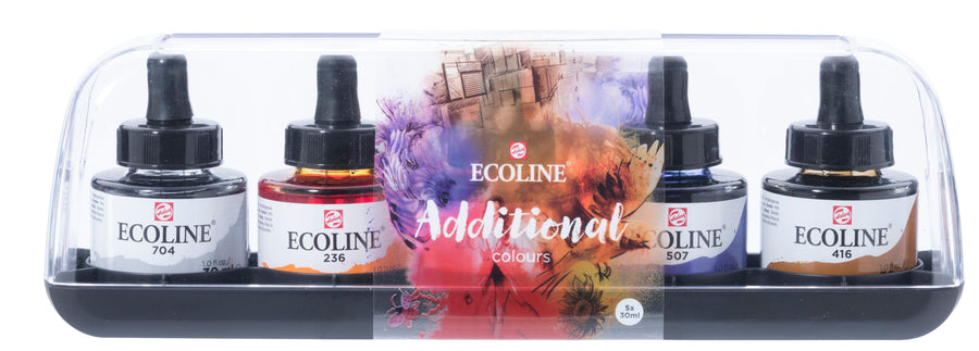 Inkt Talens Ecoline pipet additional set 5 ass