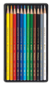Kleurpotlood Caran d Ache Prismalo 12st ass - afbeelding 6