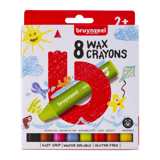 Waskrijt Bruynzeel Kids set 8 stuks assorti