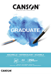 Aquarelpapier Canson Graduate 20vel 250gr A4 wit