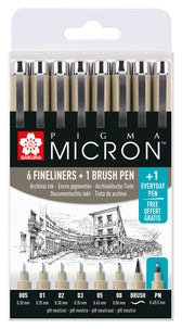 Fineliner brush Sakura Pigma Micron 7 + 1  PN