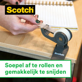 Plakbandhouder Scotch  Karim zwart + 1 rol tape - afbeelding 6