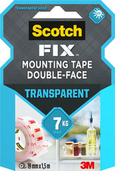 Plakband Scotch dubbelzijdig 19mmx1.5m transparant - afbeelding 2