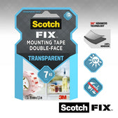 Plakband Scotch dubbelzijdig 19mmx1.5m transparant - afbeelding 3