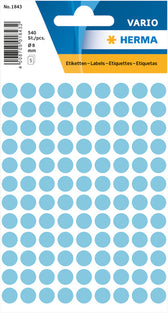 Etiket HERMA 1843 rond 8mm blauw 540stuks - afbeelding 5