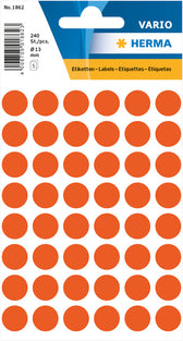 Etiket HERMA 1862 rond 12mm rood 240stuks - afbeelding 5