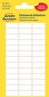 Etiket AZ 3073 20x8mm wit 234stuks - afbeelding 5