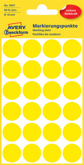 Etiket AZ 3007 rond 18mm geel 96stuks - afbeelding 5
