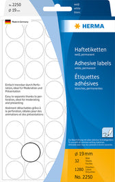 Etiket HERMA 2250 rond 19mm wit 1280stuks - afbeelding 7