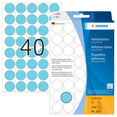 Etiket HERMA 2253 rond 19mm blauw 1280stuks - afbeelding 7