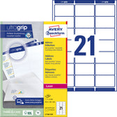 Etiket Avery L7160-250 63.5x38.1mm wit 5250stuks - afbeelding 2