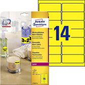 Etiket Avery L7263Y-100 99.1x38.1mm geel 1400stuks