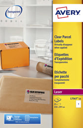 Etiket Avery L7567-25 210x297mm tr 25stuks