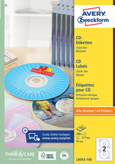 Etiket Avery L6043-100 CD wit 200stuks - afbeelding 5