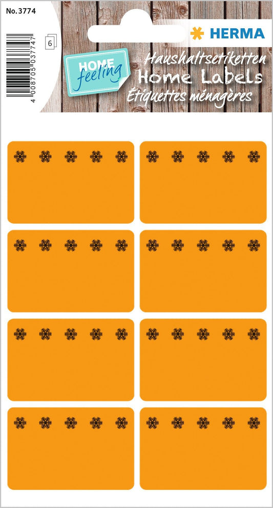 Etiket HERMA 3774 26x40mm diepvries oranje 48stuks
