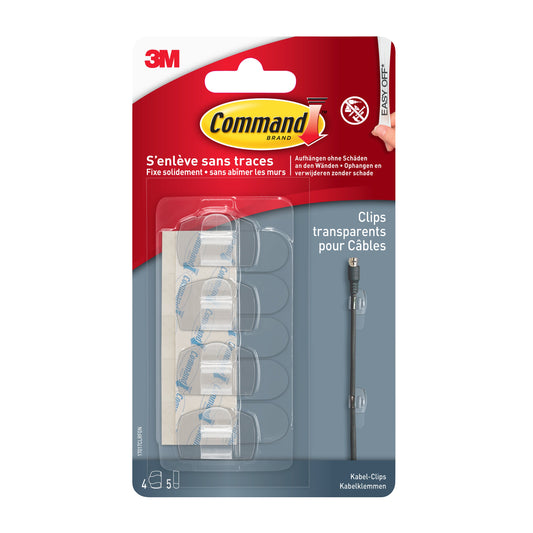 Kabelklem Command rond incl strips tr 4st
