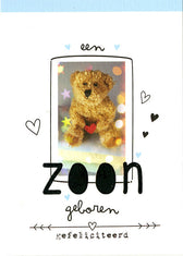 Wenskaart Paperclip navulset geb zoon 6 kaarten - afbeelding 2