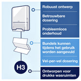 Handdoek Tork H3 Advanced 2laags 248x230mm wit - afbeelding 2
